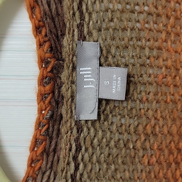 J Jill one button knee length cardigan sweater sz small southwest stripes - Picture 3 of 5